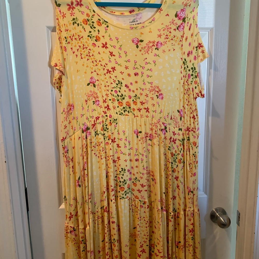 Torrid yellow flower dress